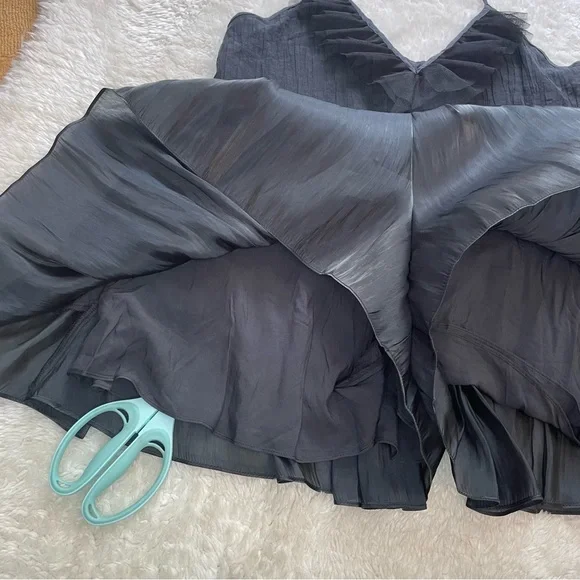 Free People Do a Twirl tiered ruffle halter backless mini skirt romper - Picture 7 of 14